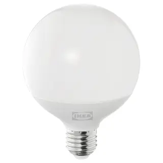 SOLHETTA LED bulb E27 1055 lumen, dimmable/globe opal white, 95 mm