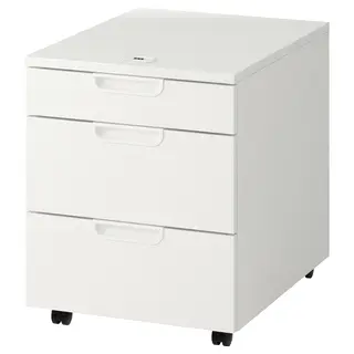 GALANT drawer unit on castors, white, 45x55 cm