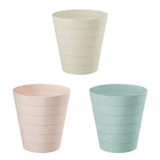 FNISS set: waste bin + waste bin + waste bin, beige + pink + turquoise, 6.8 l
