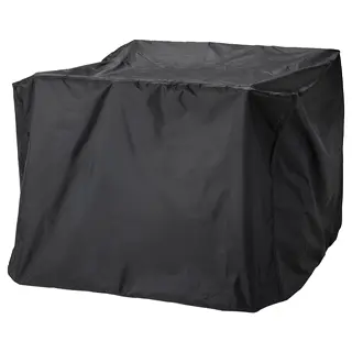 TOSTERÖ cover for furniture set, dining set/black, 145x145 cm