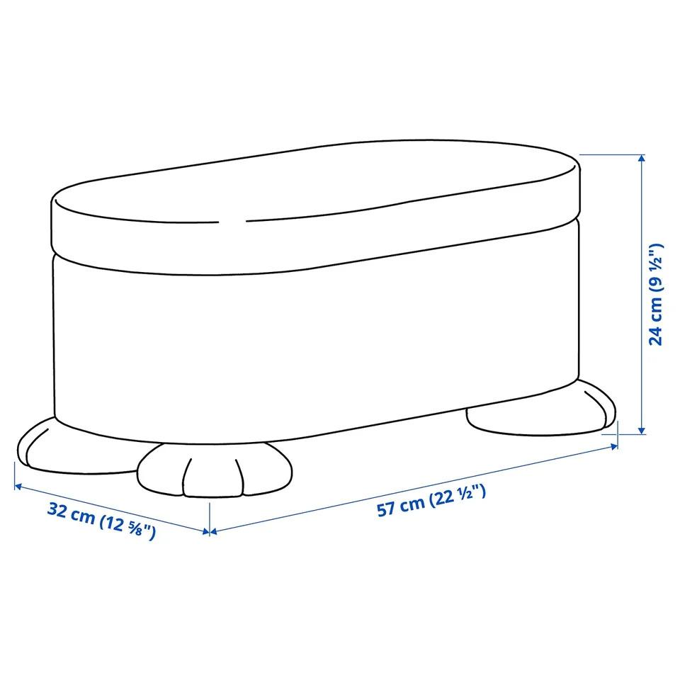 Illustration with measurements for the product: GREJSIMOJS.