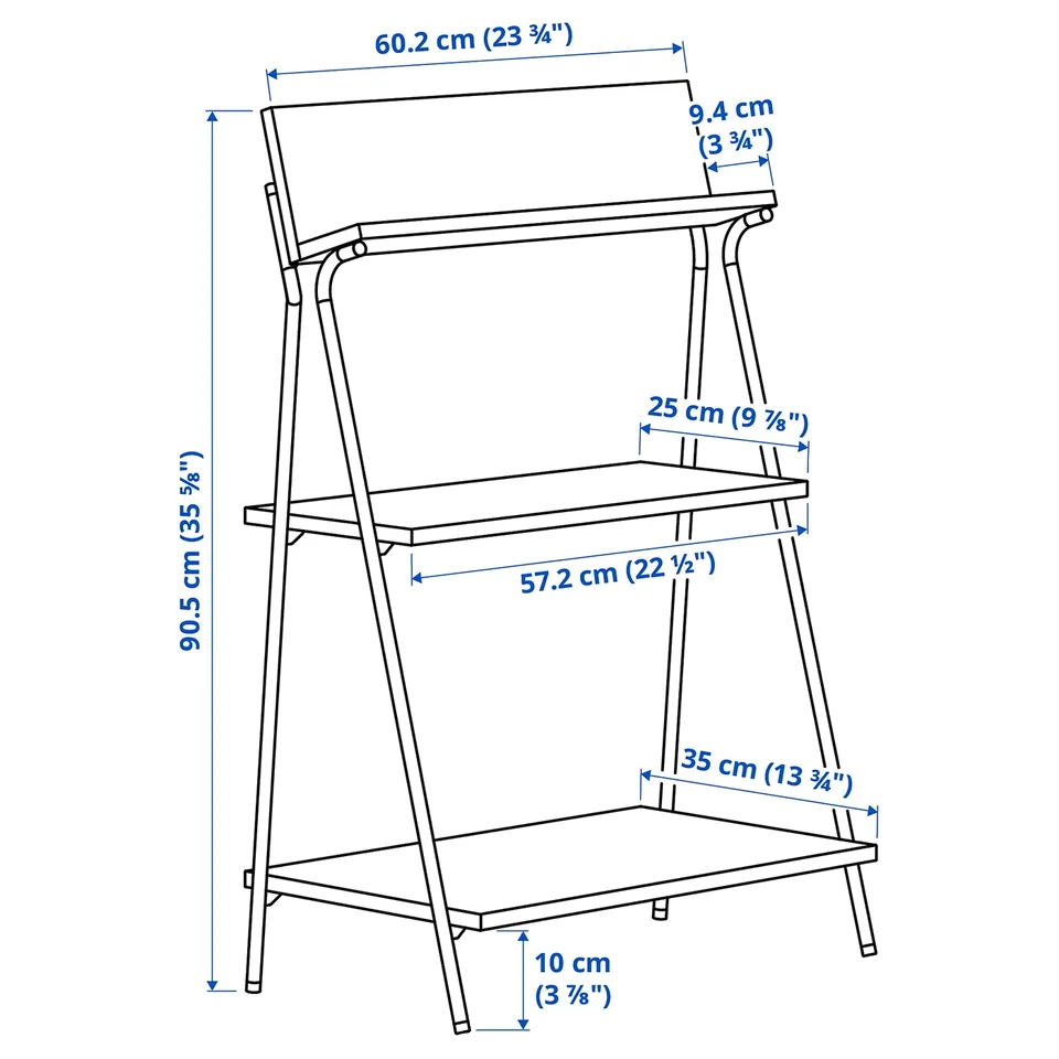 Illustration with measurements for the product: KRÖNIKÖR.