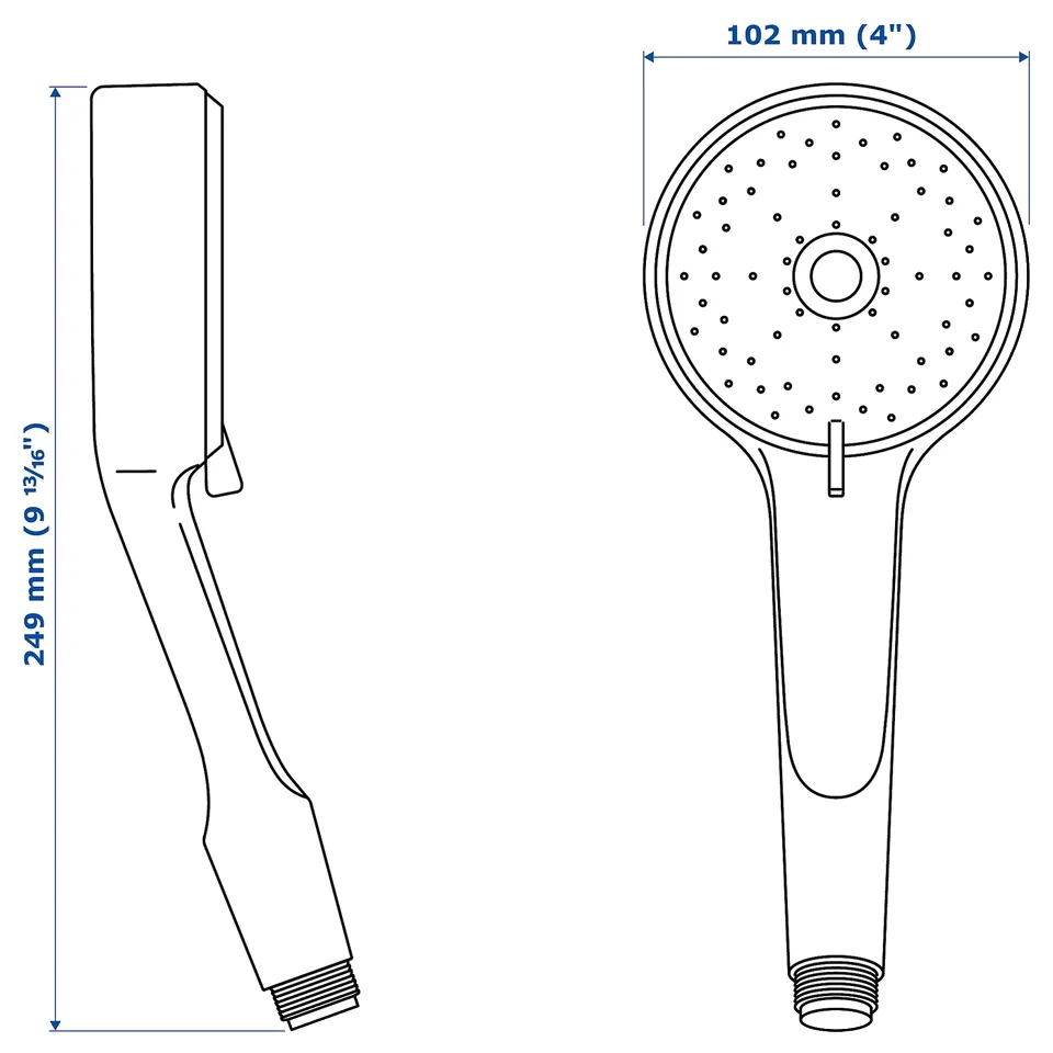 Illustration with measurements for the product: BROGRUND.