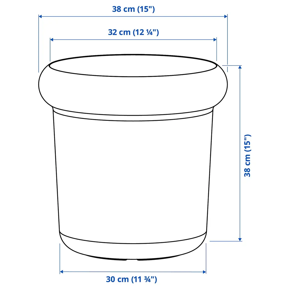 Illustration with measurements for the product: MÅBÄRSBUSKE.