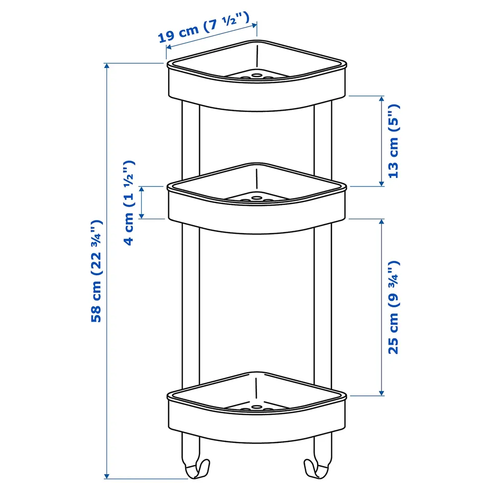 Illustration with measurements for the product: BROGRUND.
