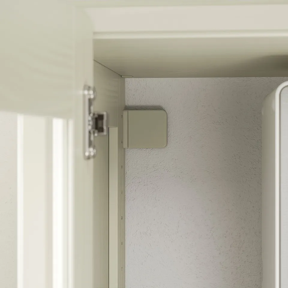 GULDDRAGARE Storage combination, beige/with 4 doors with shelves, 159x37x216 cm