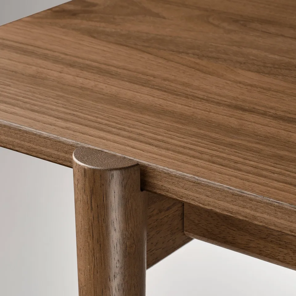 UGGLERUM Coffee table, walnut veneer, 130x65 cm