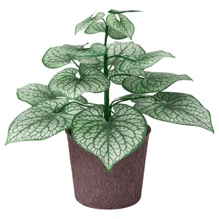 SMÅTÄRNA artificial potted plant, paper/Brunnera, 12 cm