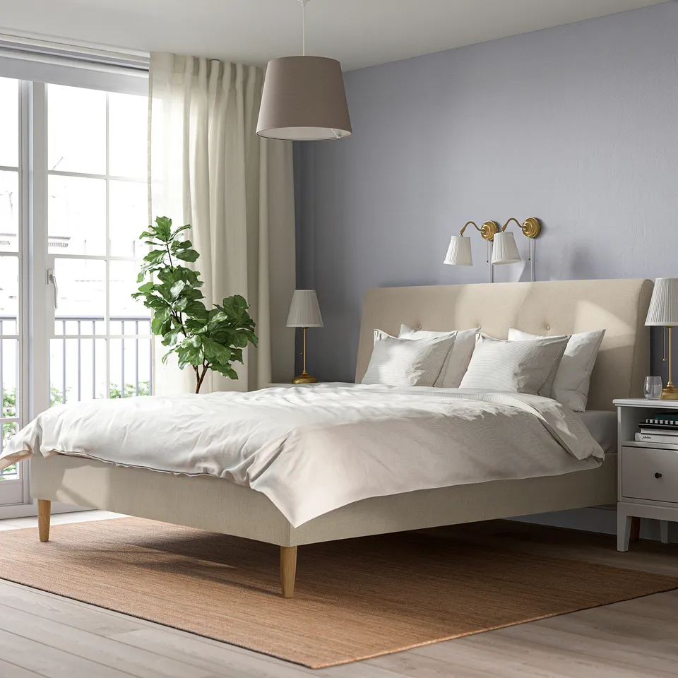 part: IDANÄS upholstered bed frame
