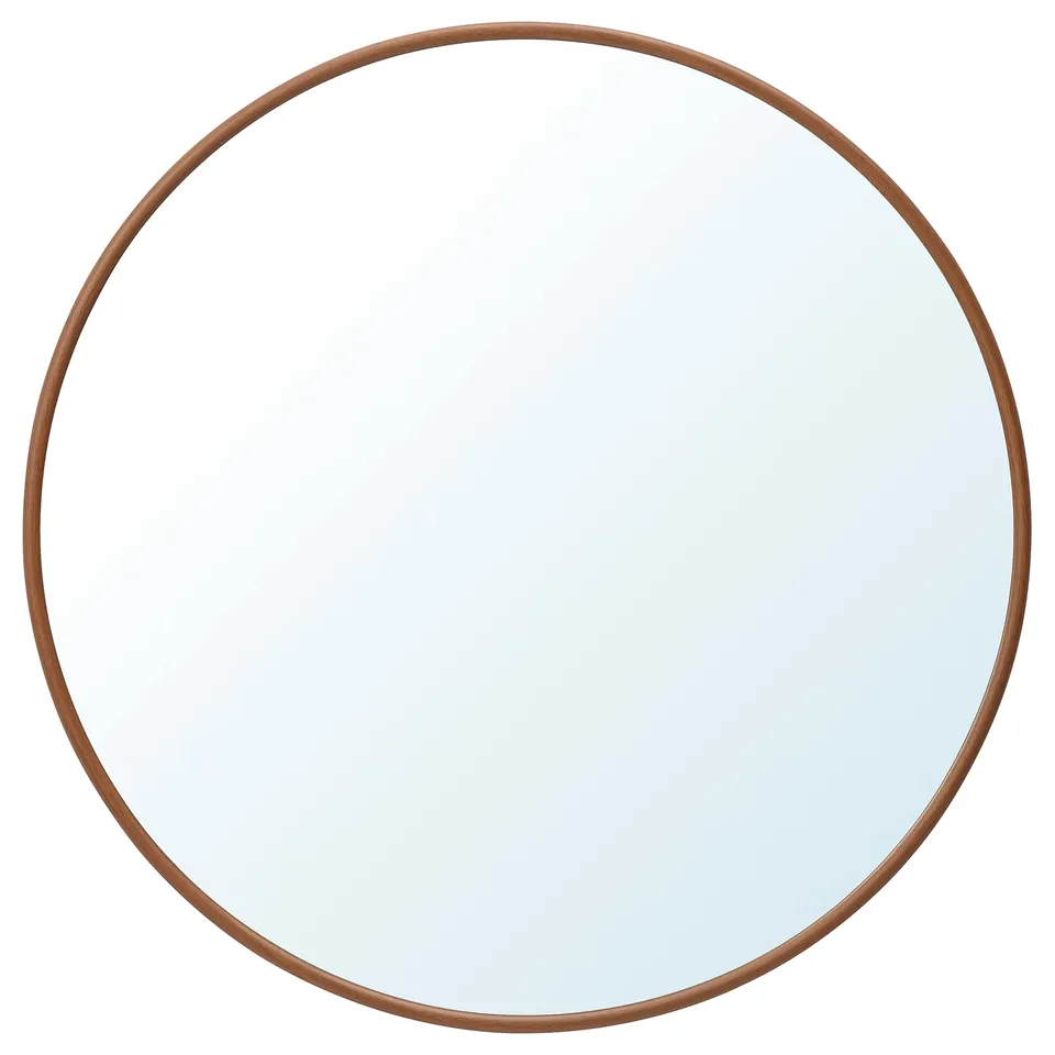 EDSGARN Mirror, walnut effect, 80 cm
