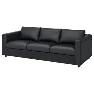 VIMLE 3-seat sofa, Grann/Bomstad black, Width 241 x Depth 98 cm