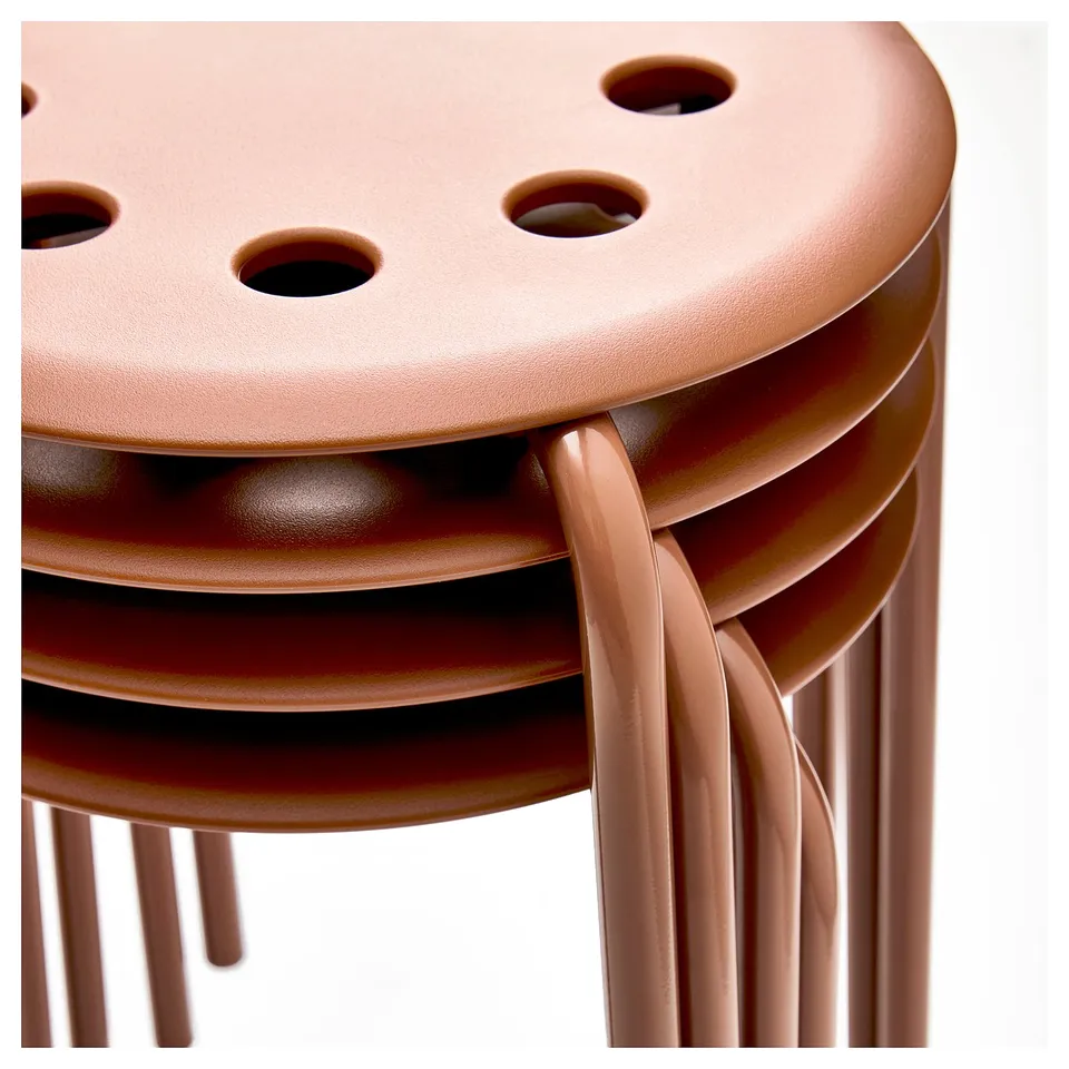 MARIUS Stool, red-brown, 45 cm