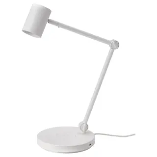 NYMÅNE work lamp with wireless charging, white