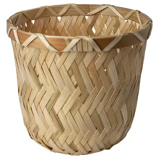 KLYNNON plant pot, handmade bamboo, 9 cm