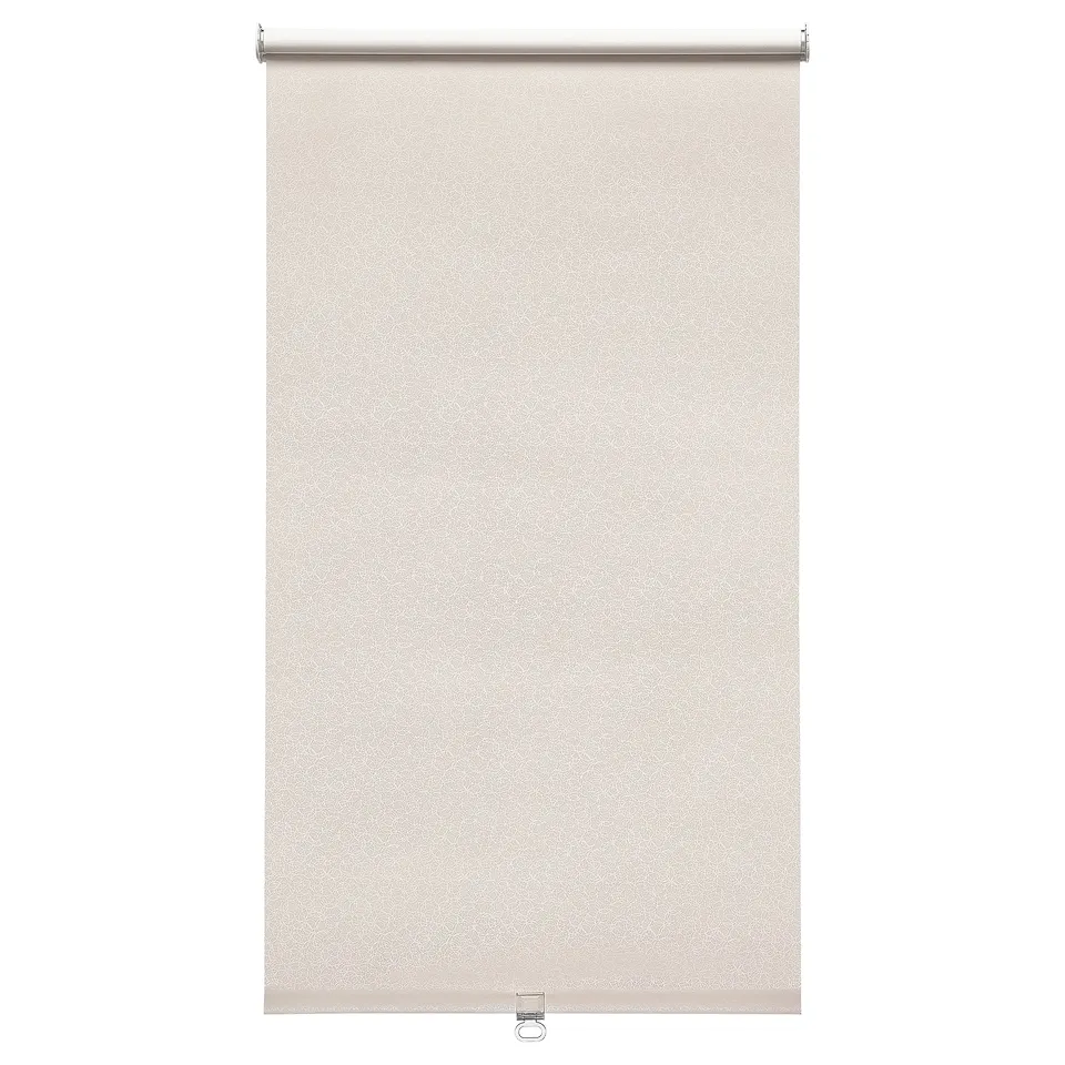 A light beige FÖNSTERBLAD roller blind with a subtle pattern.