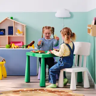 table + chair + stool