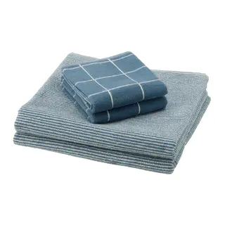 KLASESPIREA towel, set of 4, blue
