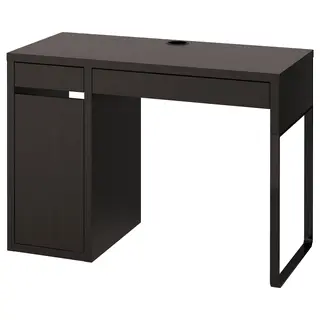 MICKE desk, black-brown, 105x50 cm
