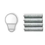 ANKARLÄGG/LADDA set: LED nightlight with sensor + rechargeable battery, battery-operated + HR03 AAA 1.2V, Height 105 x Width 75 mm