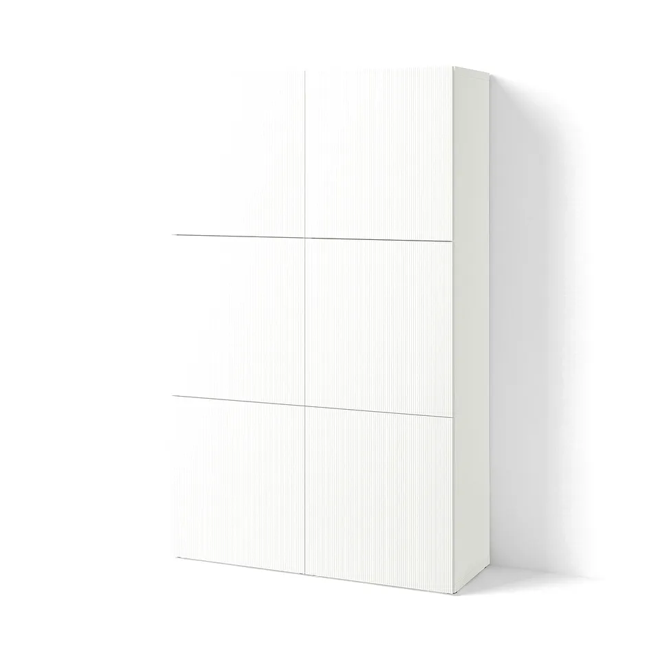 BESTÅ Storage combination with doors, white/Förvaltare white, 120x42x193 cm