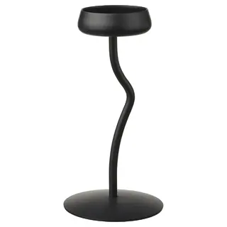 SILVERPÄRON pillar candle holder, black, 24 cm