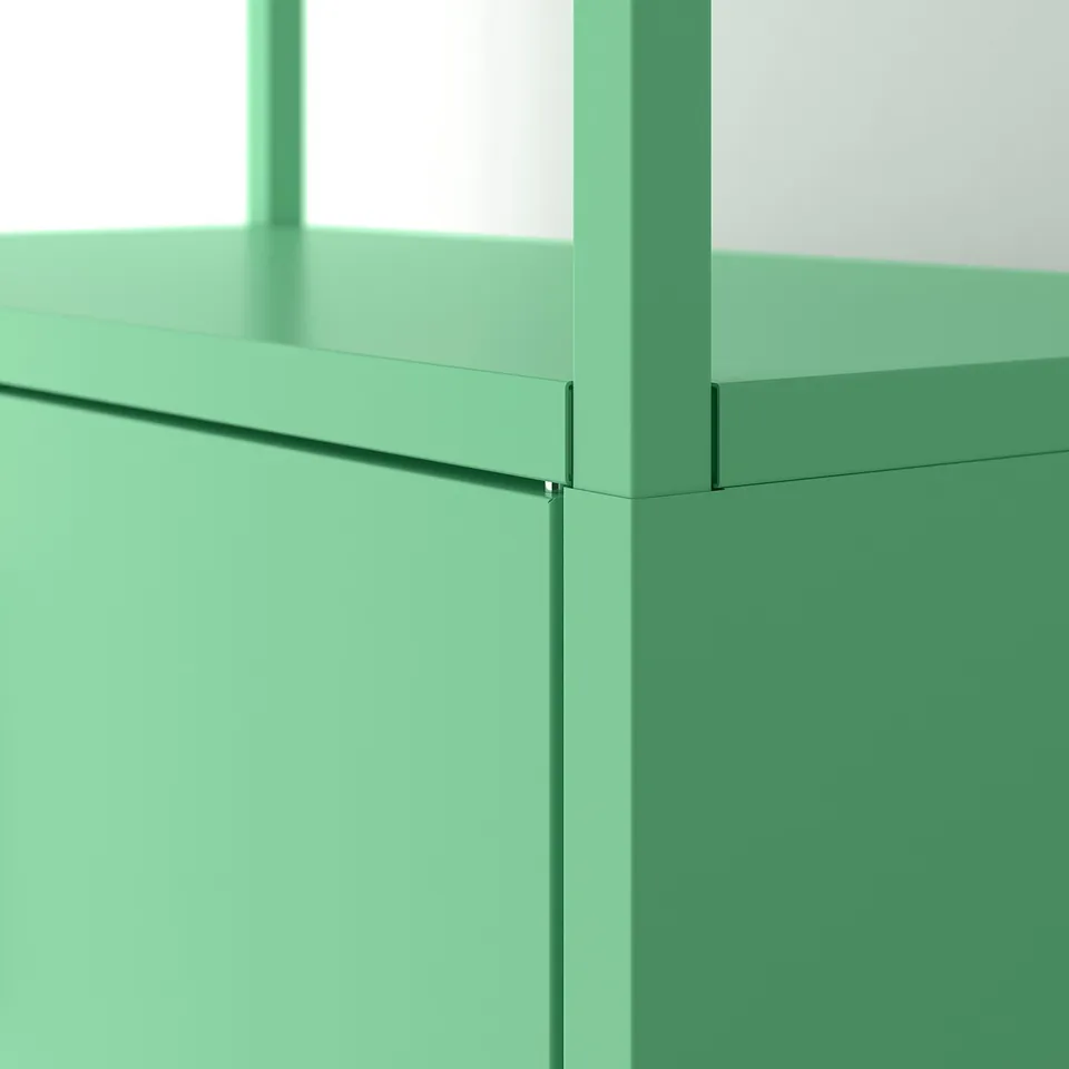 TROTTEN Cabinet with doors, light green, 70x35x110 cm