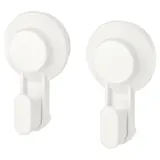 TISKEN hook with suction cup, white, Length 10 x Width 6 x Height 4 cm