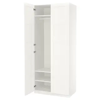 PAX / BERGSBO wardrobe, white/white, 100x60x236 cm