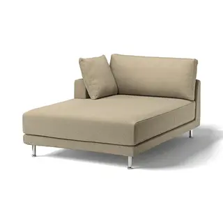 UPPÅKRA cover for 1.5-seat module, left, Johanneshov brown-beige