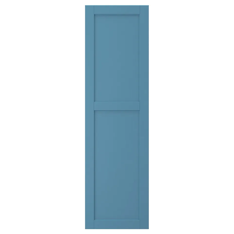 LERHYTTAN blue kitchen cabinet, rectangular, wooden frame, birch veneer panel, classic design.