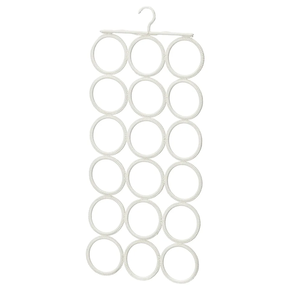 KOMPLEMENT hanger, white, hooks rings for accessories, space-saving, espresso.