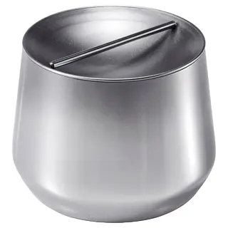 AFTONHAJ jar with lid, stainless steel, 0.6 l