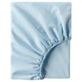 BRUKSVARA fitted sheet, blue, Length 200 x Width 150 cm