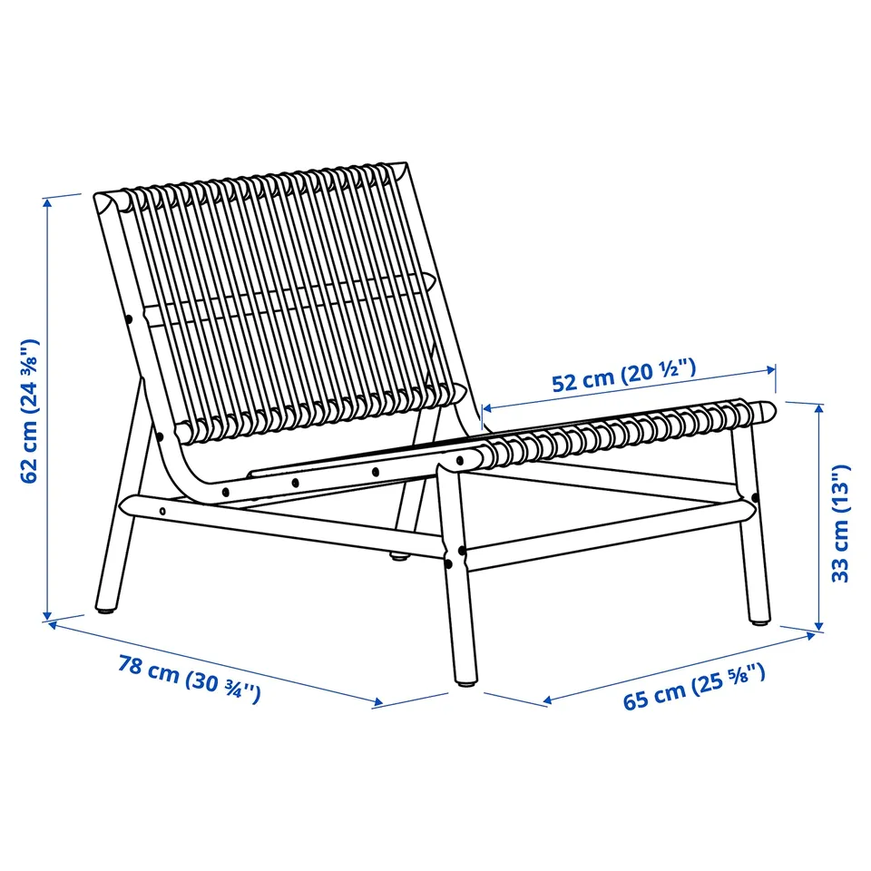 Illustration with measurements for the product: TVARÖ.