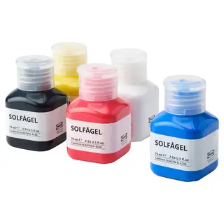 SOLFÅGEL acrylic paint, mixed colours, 375 ml