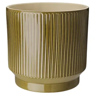 HONUNGSPALM plant pot, in/outdoor/green, Height 21 cm