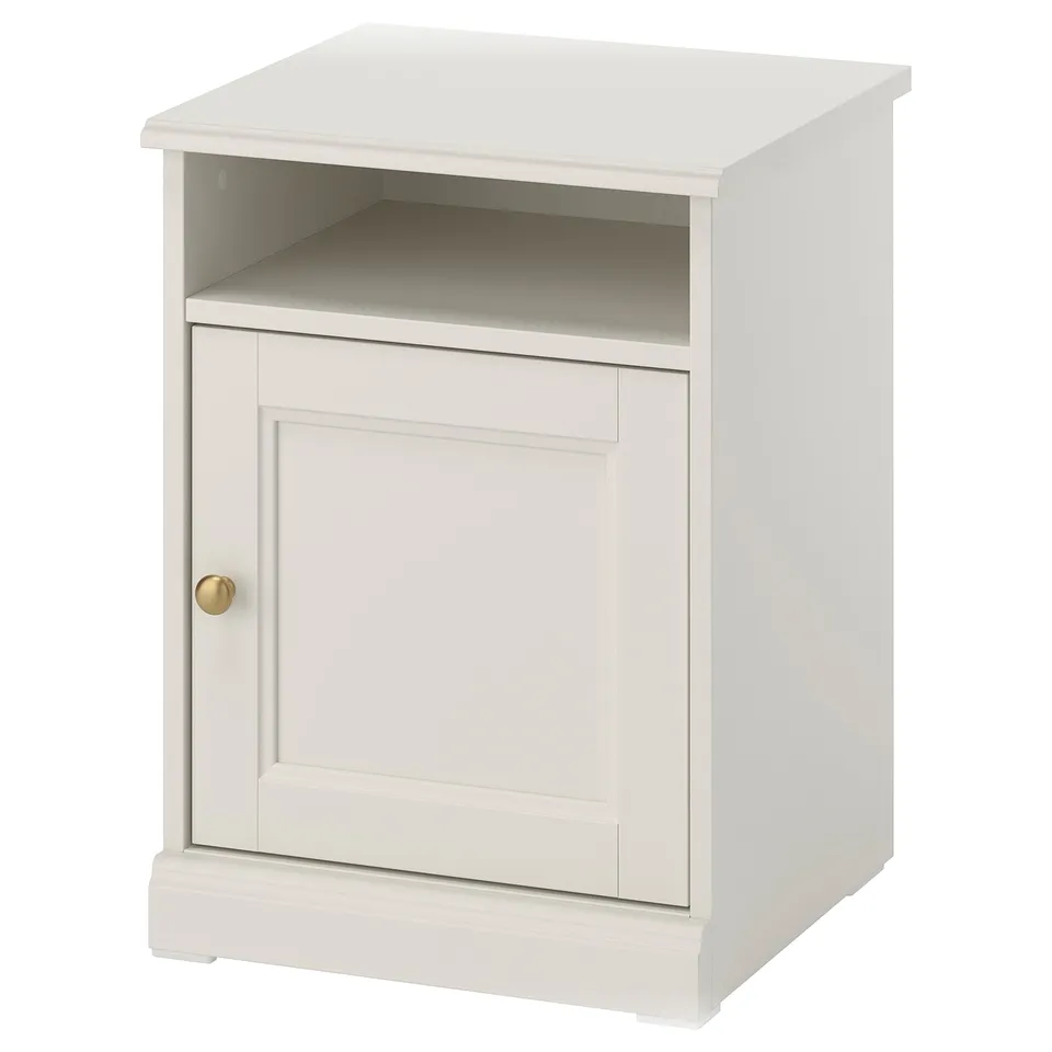 FÅGELFJÄLLET Bedside table, off-white, 42x41x56 cm