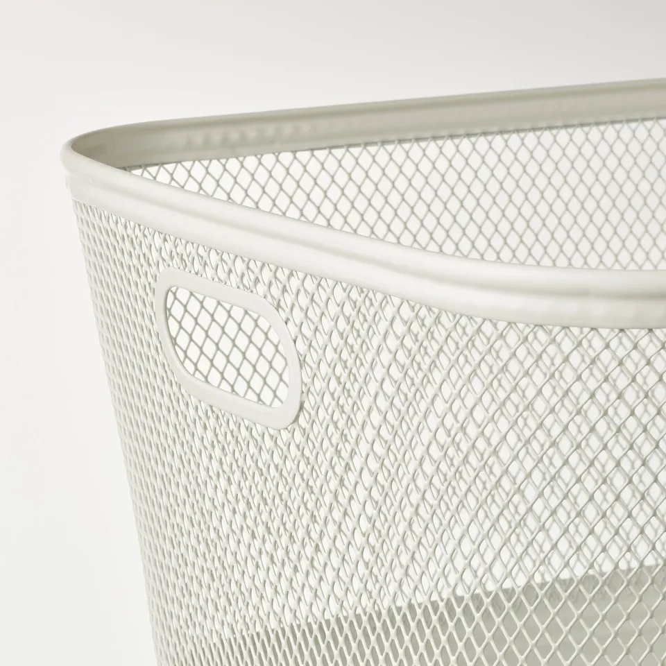 SLÅTTERÄNG Storage basket, off-white, 25x32x15 cm