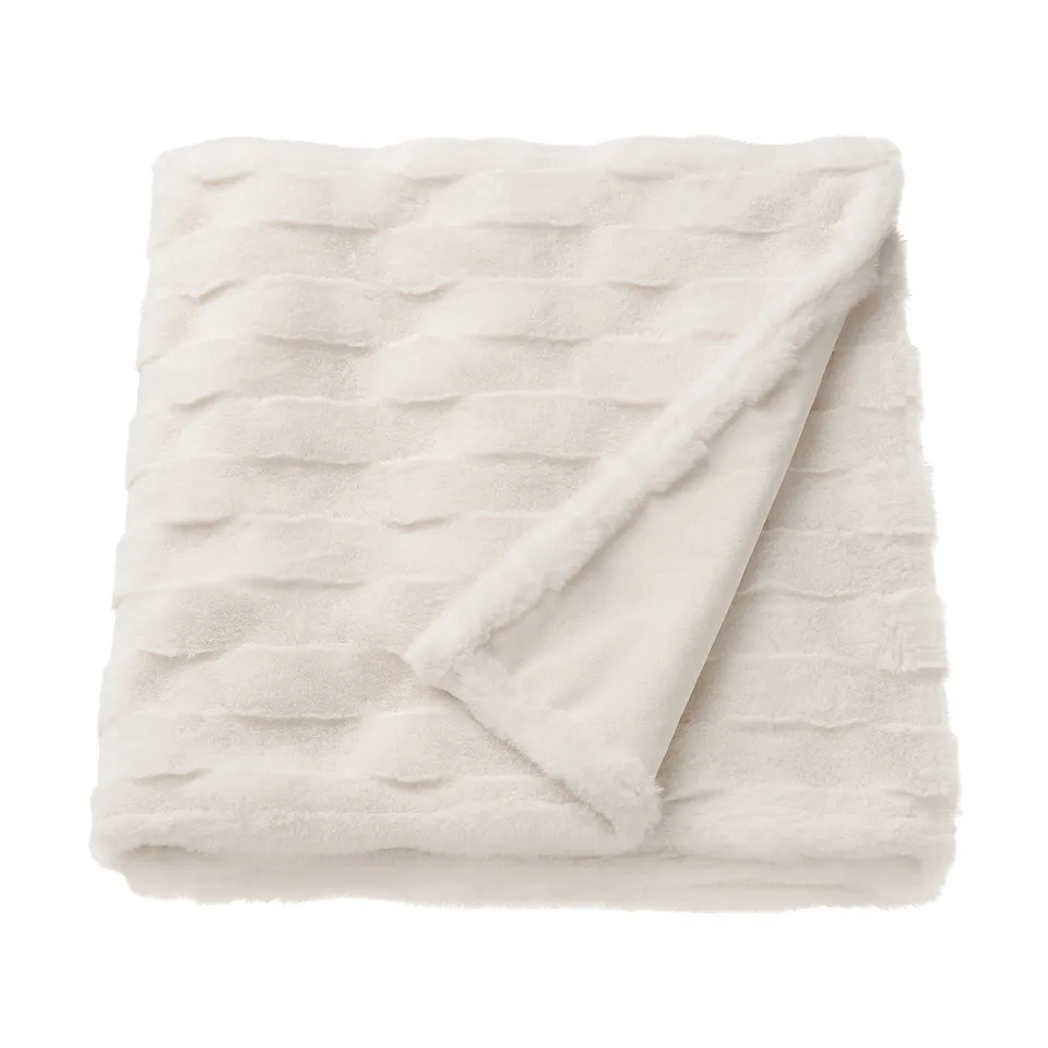 TORPSPIREA Throw, white, 130x170 cm