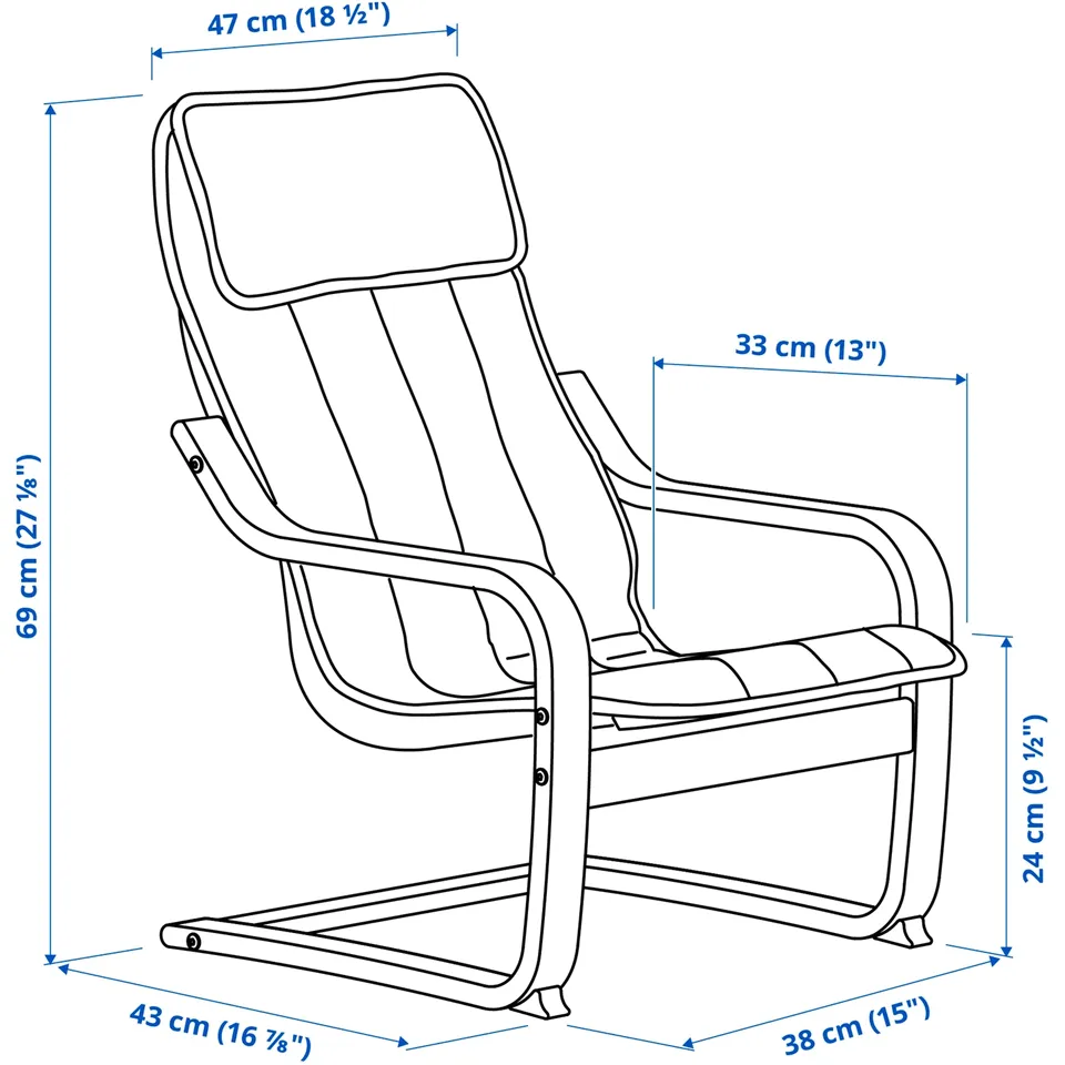 part: POÄNG children's armchair