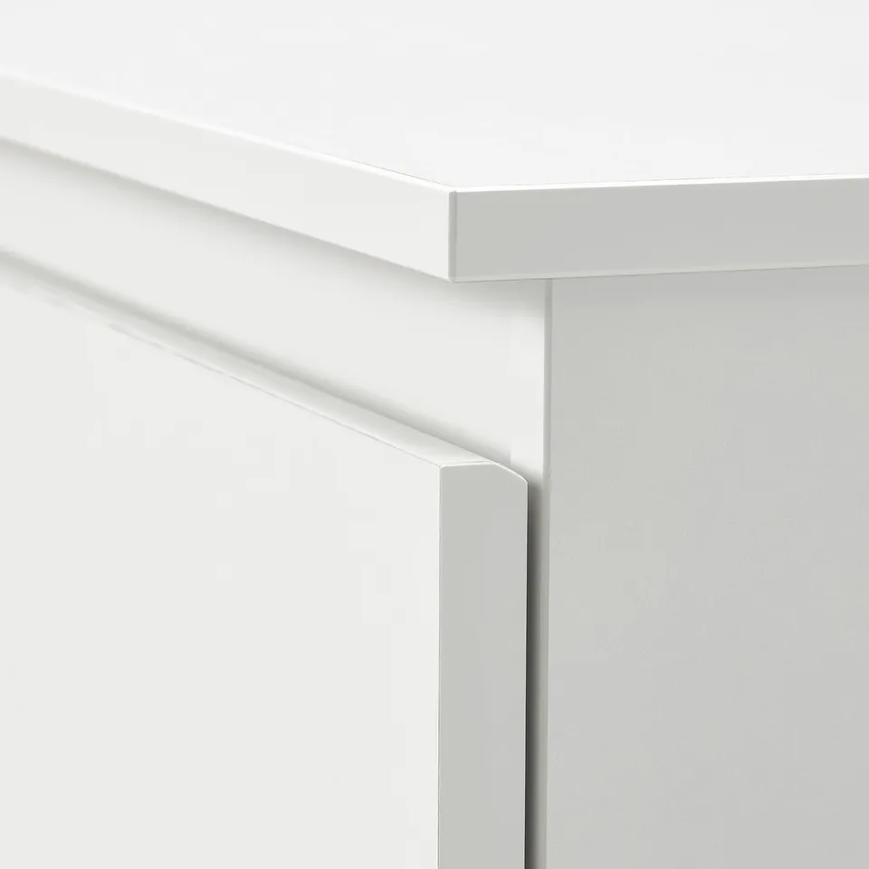 LILLBERGET Chest of 6 drawers, white, 140x43x68 cm