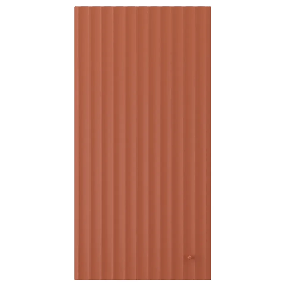 TERRSJÖ Door, red-brown wave pattern, 40x80 cm