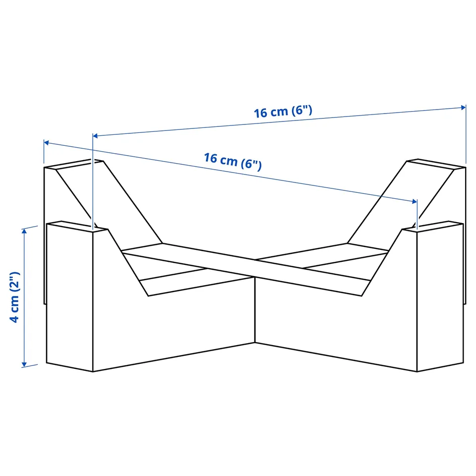 Illustration with measurements for the product: IKEA 365+.