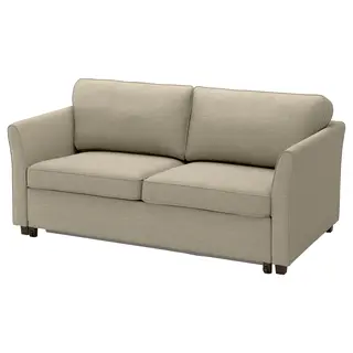 EKHOLMA 2-seat sofa-bed, Hemmesta grey-beige, Depth 105 x Width 189 cm