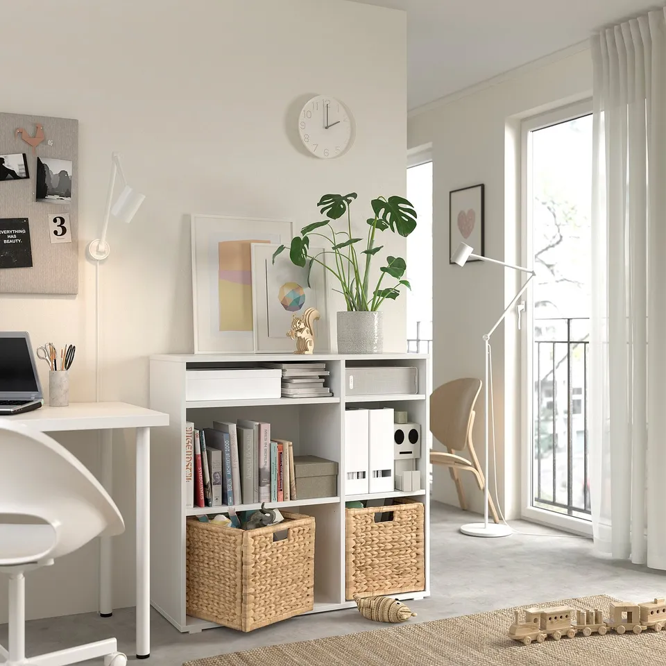 part: VIHALS shelving unit with 4 shelves