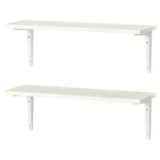 BURHULT / SIBBHULT wall shelf combination, white/white, 59x20 cm