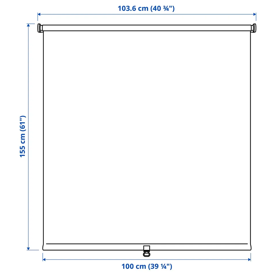 Illustration with measurements for the product: FÖNSTERBLAD.