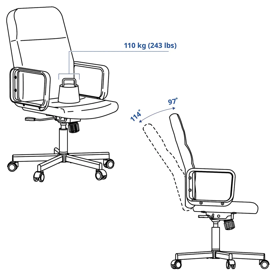 part: RENBERGET swivel chair