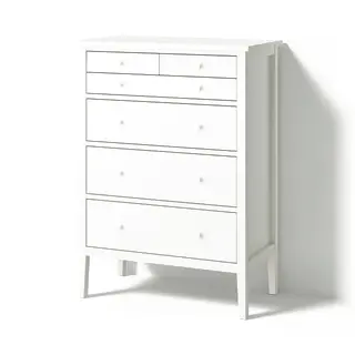 GULLABERG chest of 6 drawers, white/anchor/unlock-function, 89x48x122 cm