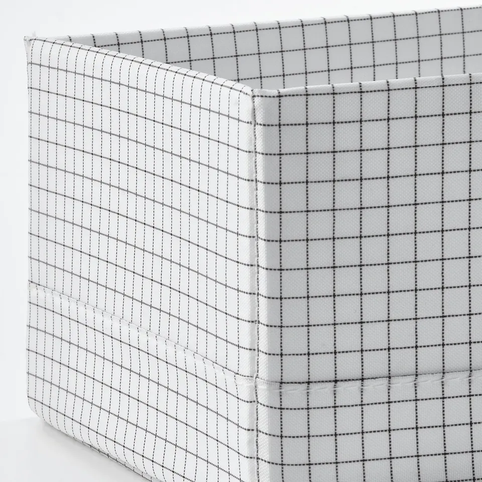 STUK Box with compartments, white/black, 17x32x10 cm